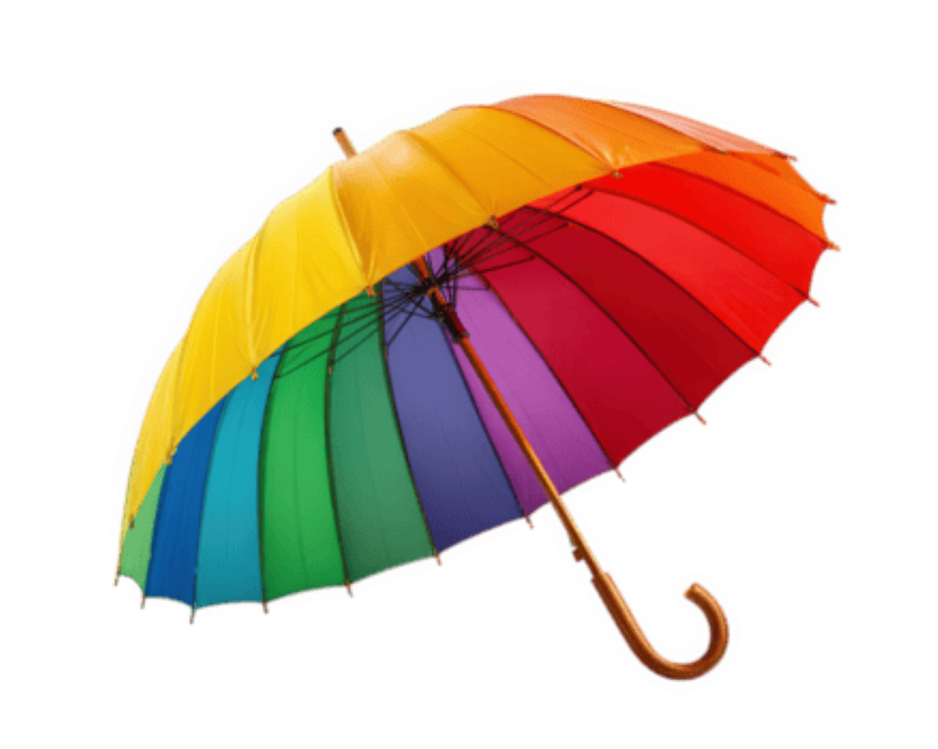 RAINBOW UMBRELLA 16 COLOURS 77CM 6231